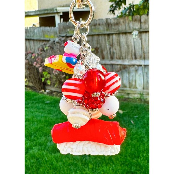 Hello Kitty Bento Iwako Salmon Sushi Keychain Purse Bag Charm - Picture 6 of 8